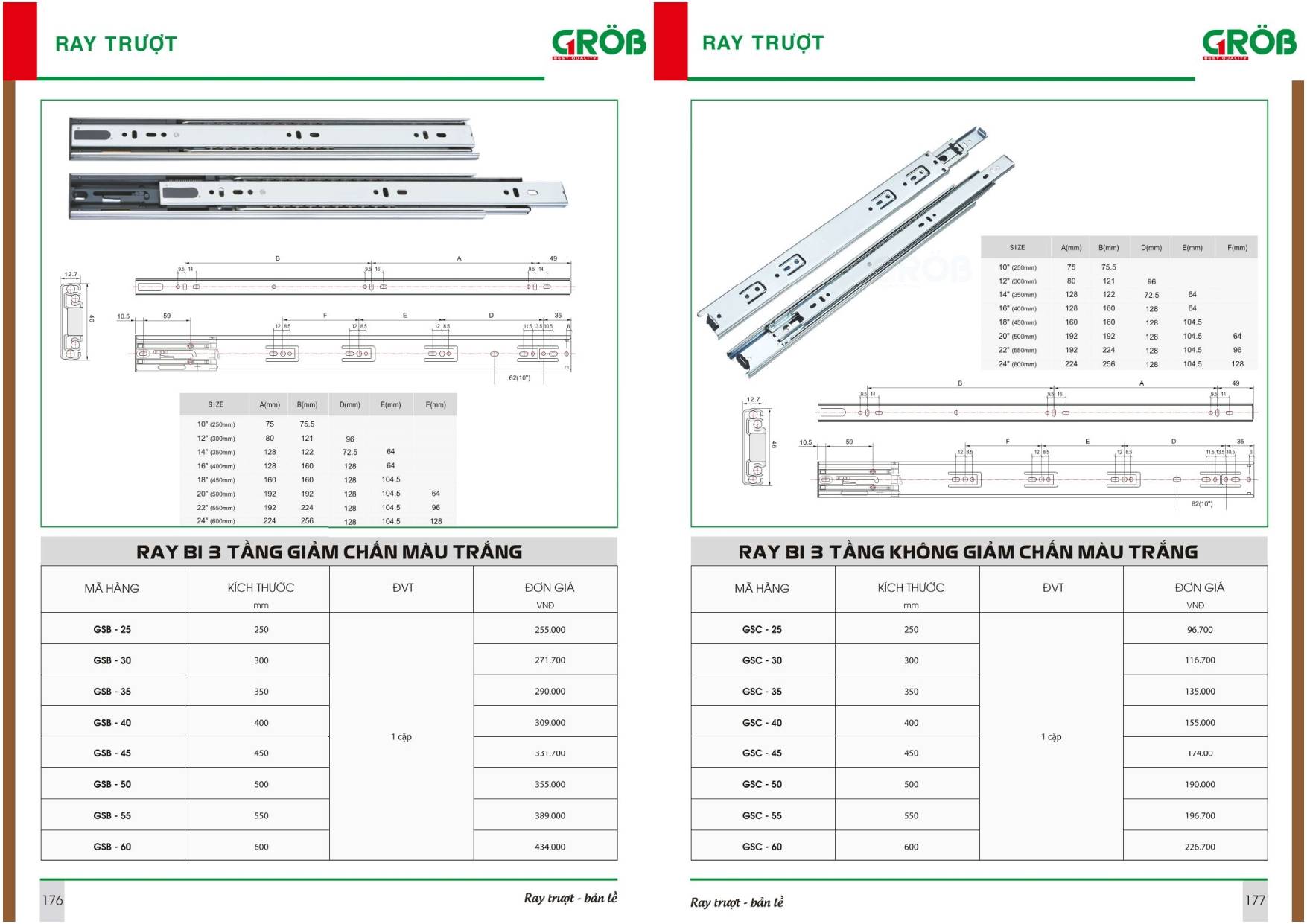 Thiết bị nhà bếp GROB Catalogue và Bảng giá mới nhất /Page 88